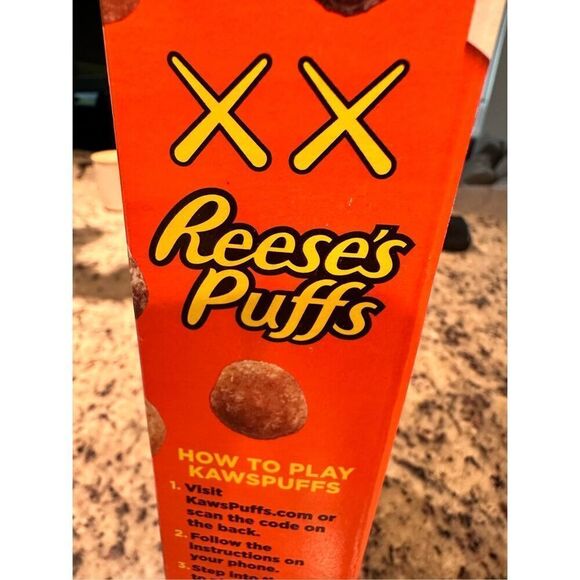 Limited Edition- KAWS X REESE'S PUFFS CEREAL BOX - Picture 8 of 8